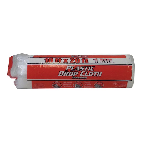 Film-Gard Film-Gard 10 ft. W X 20 ft. L X 1 mil Plastic Drop Cloth 1 pk 626222 - main